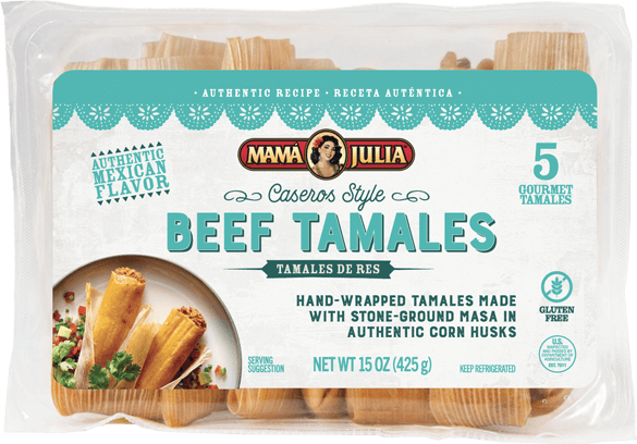 Mama Julia - Caseros Beef Tamales - Front