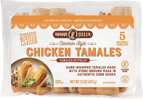Mama Julia - Caseros Chicken Tamales - Front