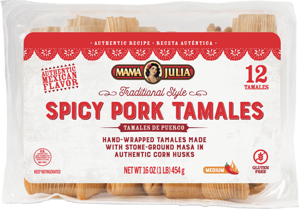 Mama Julia - Traditional Spicy Pork Tamales - Front